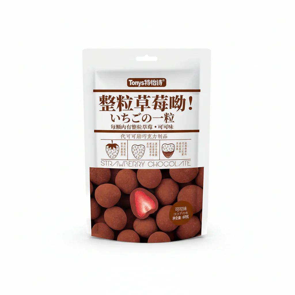 [SS002385] Tonys Whole Strawberry Cocoa Flavor 60g